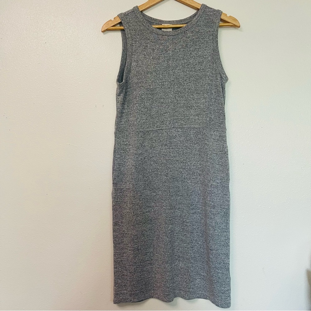 A New Day High Neck Sleeveless Grey Heathered Grey Sweater Midi Dress XS